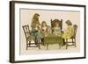 Five Girls Play Cards at a Table-null-Framed Art Print