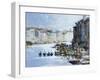 Five Gondolas (W/C on Paper)-Laurence Fish-Framed Giclee Print