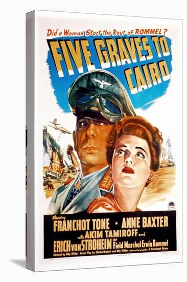 Five Graves to Cairo, Erich Von Stroheim, Anne Baxter, 1943-null-Stretched Canvas