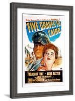 Five Graves to Cairo, Erich Von Stroheim, Anne Baxter, 1943-null-Framed Art Print