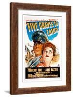 Five Graves to Cairo, Erich Von Stroheim, Anne Baxter, 1943-null-Framed Art Print