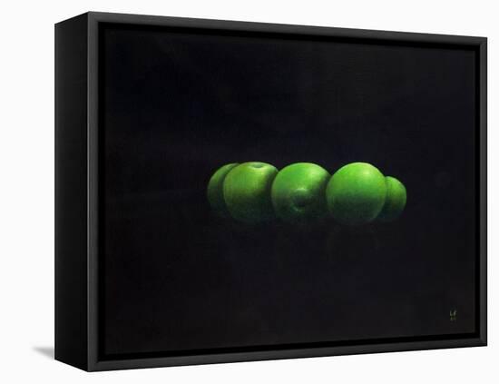 Five Green Apples-Lincoln Seligman-Framed Stretched Canvas