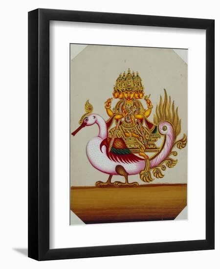Five Headed Brahma on a Goose, India-null-Framed Premium Giclee Print