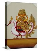 Five Headed Brahma on a Goose, India-null-Stretched Canvas