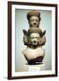 Five-Headed Bust of Shiva, Mid 10th Century-null-Framed Photographic Print