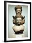 Five-Headed Bust of Shiva, Mid 10th Century-null-Framed Photographic Print