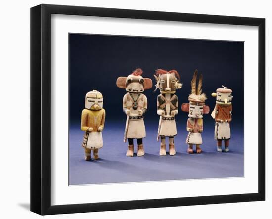 Five Hopi Cottonwood Kachina Dolls-null-Framed Giclee Print