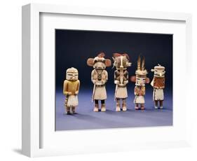 Five Hopi Cottonwood Kachina Dolls-null-Framed Giclee Print