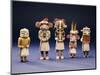 Five Hopi Cottonwood Kachina Dolls-null-Mounted Giclee Print