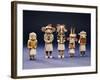 Five Hopi Cottonwood Kachina Dolls-null-Framed Giclee Print