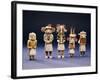 Five Hopi Cottonwood Kachina Dolls-null-Framed Giclee Print