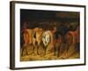 Five Horses Viewed from the Back-Théodore Géricault-Framed Giclee Print