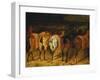 Five Horses Viewed from the Back-Théodore Géricault-Framed Giclee Print