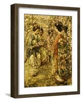 Five Japanese Girls Among Blossoming Trees, 1921-Edward Atkinson Hornel-Framed Giclee Print