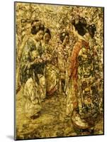 Five Japanese Girls Among Blossoming Trees, 1921-Edward Atkinson Hornel-Mounted Giclee Print