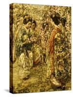 Five Japanese Girls Among Blossoming Trees, 1921-Edward Atkinson Hornel-Stretched Canvas