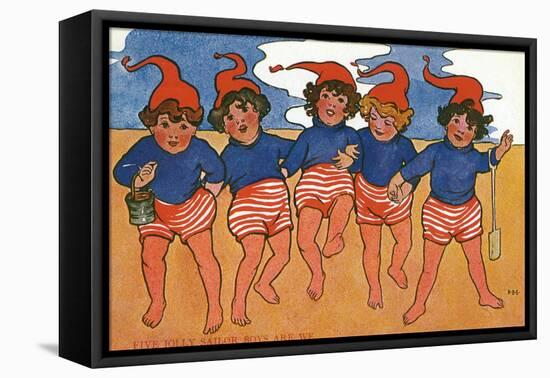 Five Jolly Sailor Boys are We-Hilda Dix Sandford-Framed Stretched Canvas