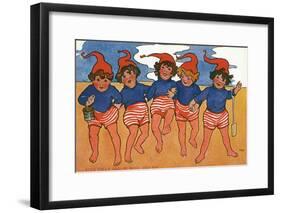 Five Jolly Sailor Boys are We-Hilda Dix Sandford-Framed Art Print