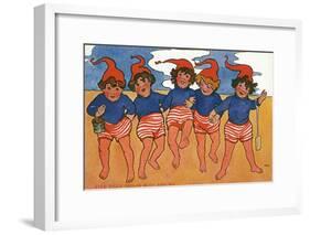 Five Jolly Sailor Boys are We-Hilda Dix Sandford-Framed Art Print