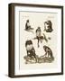 Five Kinds of Monkeys-null-Framed Giclee Print