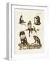 Five Kinds of Monkeys-null-Framed Giclee Print