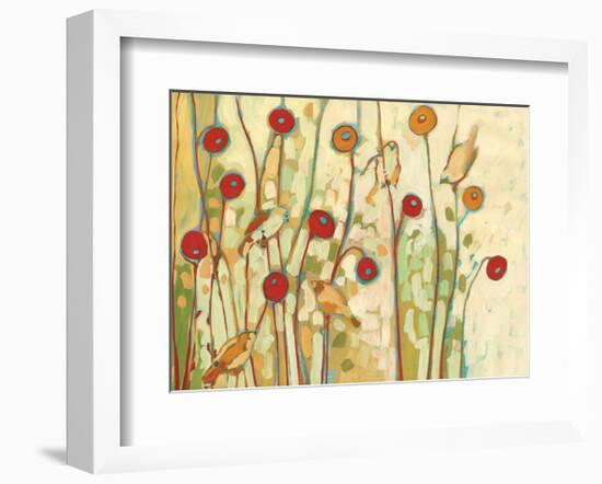 Five Little Birds Playing Amongst the Poppies-Jennifer Lommers-Framed Giclee Print