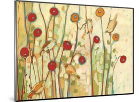 Five Little Birds Playing Amongst the Poppies-Jennifer Lommers-Mounted Giclee Print