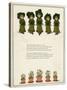 Five Little Girls in Winter Clothes-Kate Greenaway-Stretched Canvas