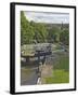 Five Lock Ladder on the Liverpool Leeds Canal, Including a Mill, at Bingley, Yorkshire, England, UK-James Emmerson-Framed Photographic Print