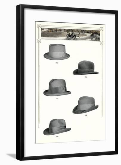 Five Men's Hats-null-Framed Art Print