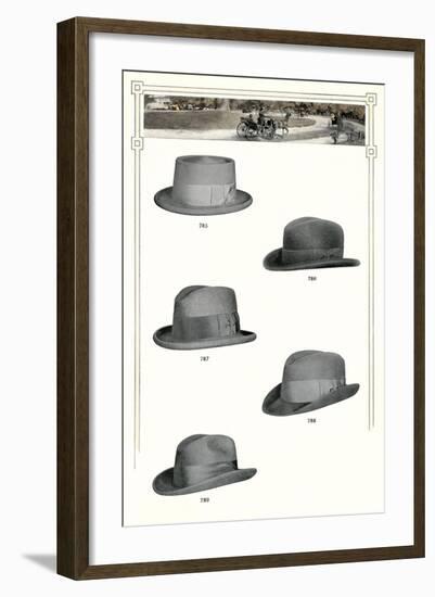 Five Men's Hats-null-Framed Art Print