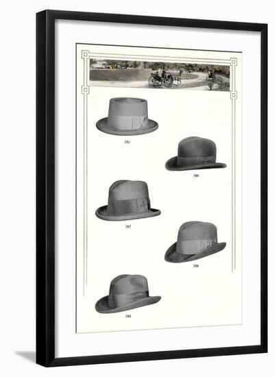 Five Men's Hats-null-Framed Art Print