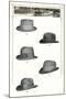 Five Men's Hats-null-Mounted Art Print