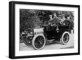 Five Men Sitting in a Motor Car, 1902-null-Framed Giclee Print