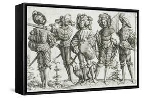 Five Mercenaries in the Thirty Years' War (1518-48), 1530-Daniel Hopfer-Framed Stretched Canvas