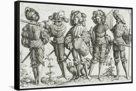 Five Mercenaries in the Thirty Years' War (1518-48), 1530-Daniel Hopfer-Framed Stretched Canvas