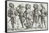 Five Mercenaries in the Thirty Years' War (1518-48), 1530-Daniel Hopfer-Framed Stretched Canvas