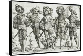 Five Mercenaries in the Thirty Years' War (1518-48), 1530-Daniel Hopfer-Framed Stretched Canvas