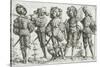 Five Mercenaries in the Thirty Years' War (1518-48), 1530-Daniel Hopfer-Stretched Canvas