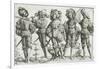 Five Mercenaries in the Thirty Years' War (1518-48), 1530-Daniel Hopfer-Framed Giclee Print