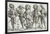 Five Mercenaries in the Thirty Years' War (1518-48), 1530-Daniel Hopfer-Framed Giclee Print