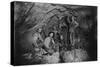 Five Miners in Last Chance Company Lead Mine, in the Coeur D'Alene Region of Idaho, Ca, 1910-null-Stretched Canvas