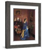 Five Minutes Late-Auguste Toulmouche-Framed Giclee Print