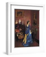 Five Minutes Late-Auguste Toulmouche-Framed Giclee Print