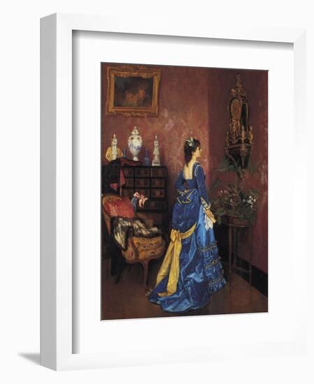 Five Minutes Late-Auguste Toulmouche-Framed Giclee Print