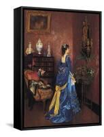 Five Minutes Late-Auguste Toulmouche-Framed Stretched Canvas