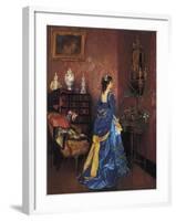 Five Minutes Late-Auguste Toulmouche-Framed Giclee Print