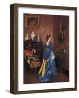 Five Minutes Late-Auguste Toulmouche-Framed Giclee Print