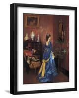 Five Minutes Late-Auguste Toulmouche-Framed Giclee Print