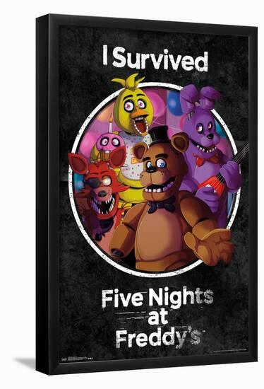 Five Nights at Freddy's - Survived-Trends International-Framed Poster